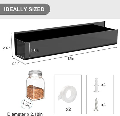 PMMASTO Adhesive Acrylic Spice Rack Organizer - Image 7