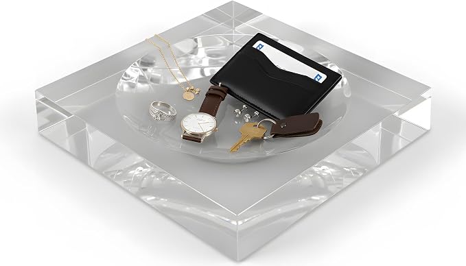 Clear Acrylic Catchall Tray by PinelandDecor