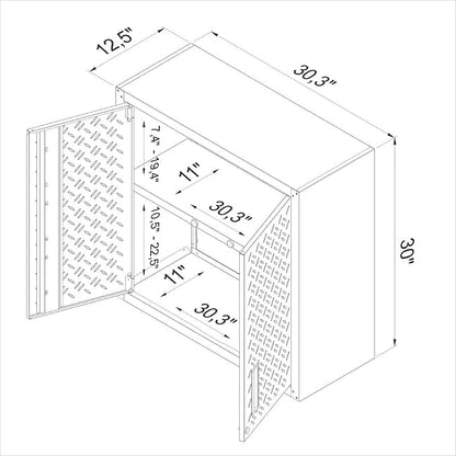 Manhattan Comfort Fortress Floating Garage Storage Cabinet - Image 3