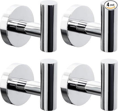 Kruodop Towel Hooks for Bathroom, 4 Packs Wall Mount Towel Holder, Stainless by Kruodop