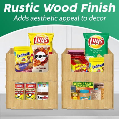 TidyFriend Wooden Stackable Storage Bins - Image 4