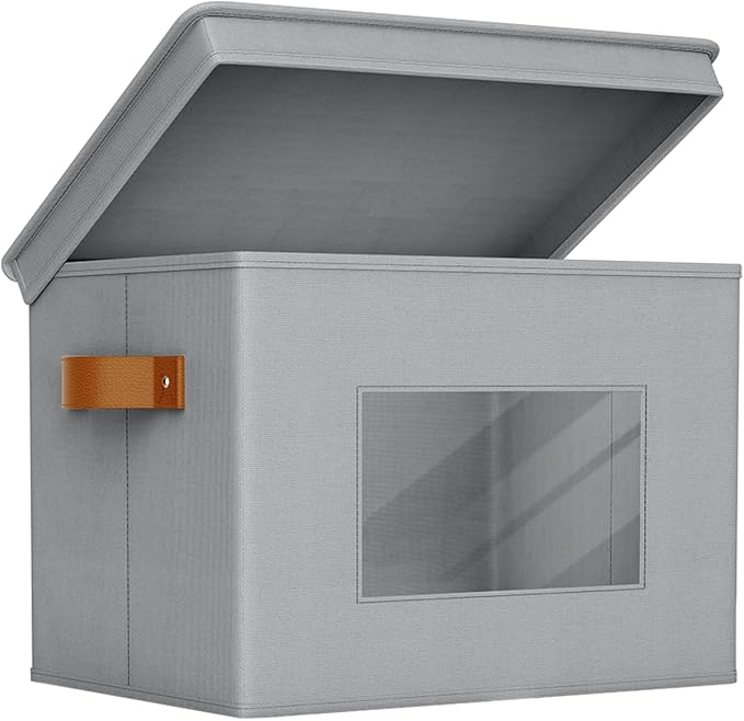 Univivi Storage Bins with Lids Collapsible Foldable Closet Storage Boxes - Image 7