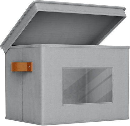 Univivi Storage Bins with Lids Collapsible Foldable Closet Storage Boxes - Image 7