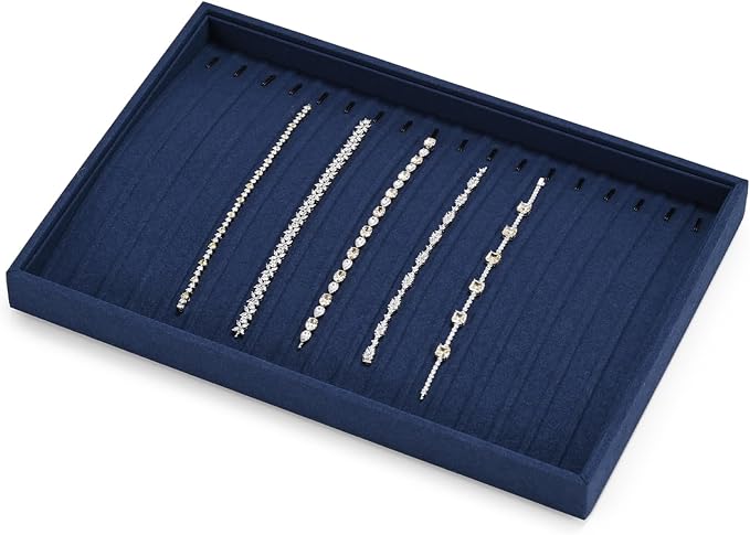 Microfiber Jewelry Trays 16 Slots Necklace Tray Necklace Bracelet Display Tray - Image 6