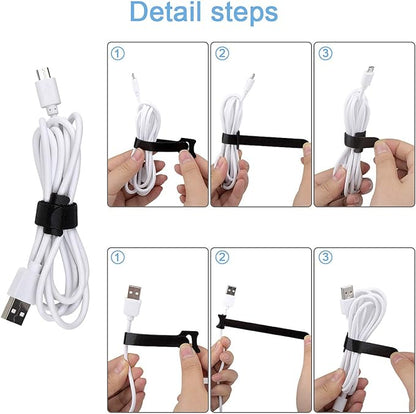 60 PCS 6 Inches Reusable Cable Ties, Adjustable Cord Straps Wire Organizer Cord - Image 7