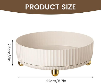 Rotating Makeup Organizer, 8.7 Inch Large Capacity Vanity Tray - Image 5