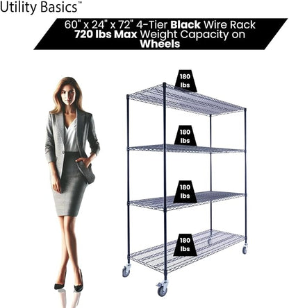 NSF Commercial 4-Tier Wire Shelving - Image 5