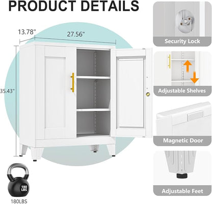 pozdeg 35.43" Metal Storage Cabinet - Image 3