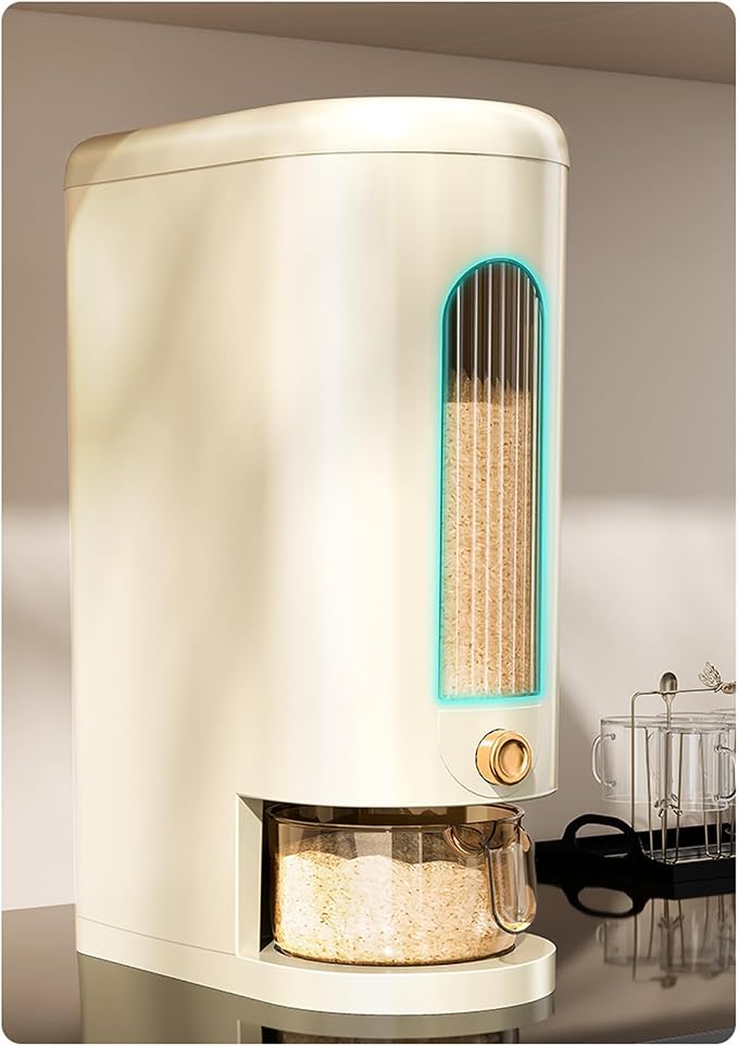 Peaoop 22LB Rice Dispenser, Large Grain Container Storage - Image 5