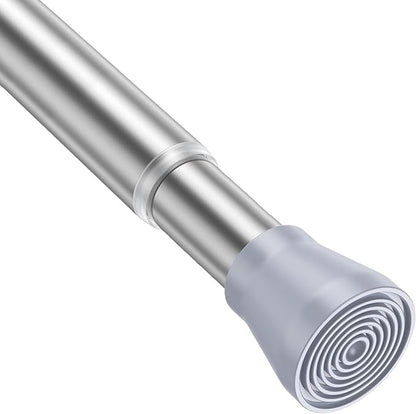 MEXAU 1Pack Spring Tension Curtain Rod 27-50 inch Silver Small Tension Rod | by MEXAUSPRINGCURTAINRODS
