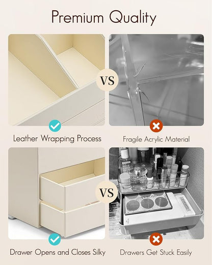 Vlando Makeup Organizer for Vanity, Large Capacity Countertop Organizer - Image 6