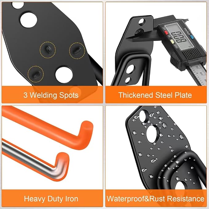 Garage Hooks Pack of 12, Garage Storage System Hooks - Image 3