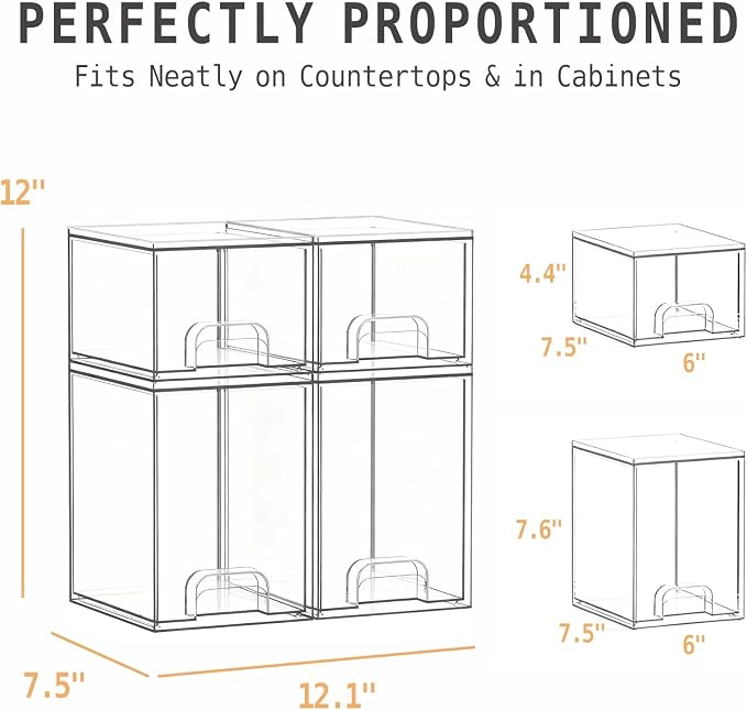 Baby Bottle Organizer, Large Capacity Stackable Acrylic Storage - Image 2