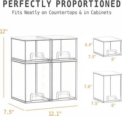 Baby Bottle Organizer, Large Capacity Stackable Acrylic Storage - Image 2