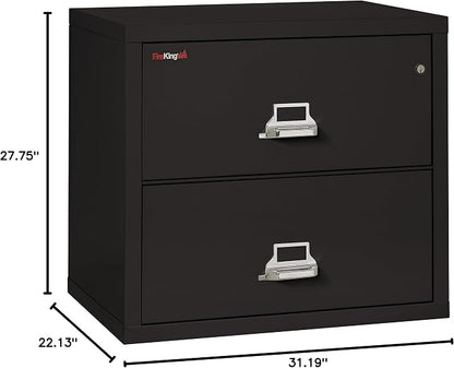 FireKing Fireproof Lateral File Cabinet, 27.75" H x 31.19" W x 22.13" D - Image 2