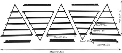 10PCS Black Triangular Nail Polish Racks, 5 Tiers Wall-Mounted Cosmetic Display - Image 3