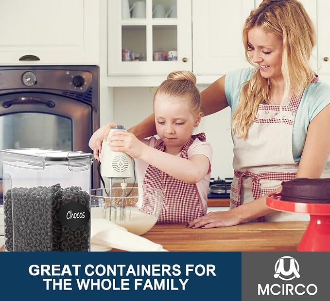Cereal Container Set, MCIRCO Airtight Food Storage Containers Set of 6 - Image 7