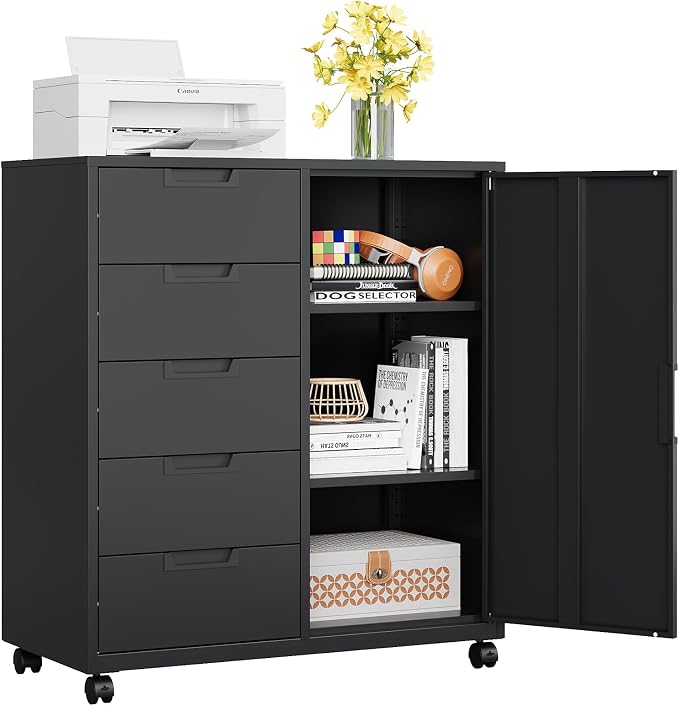 MIIIKO 5 Drawer Storage Cabinet by MIIIKOOfficeFurniture