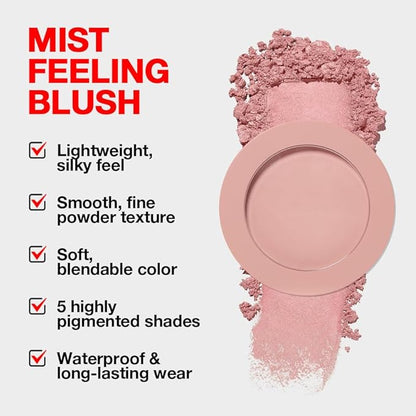Blush for Cheeks, Lightweight, Fade and Transfer-Resistant, Effortless Matte - Image 5