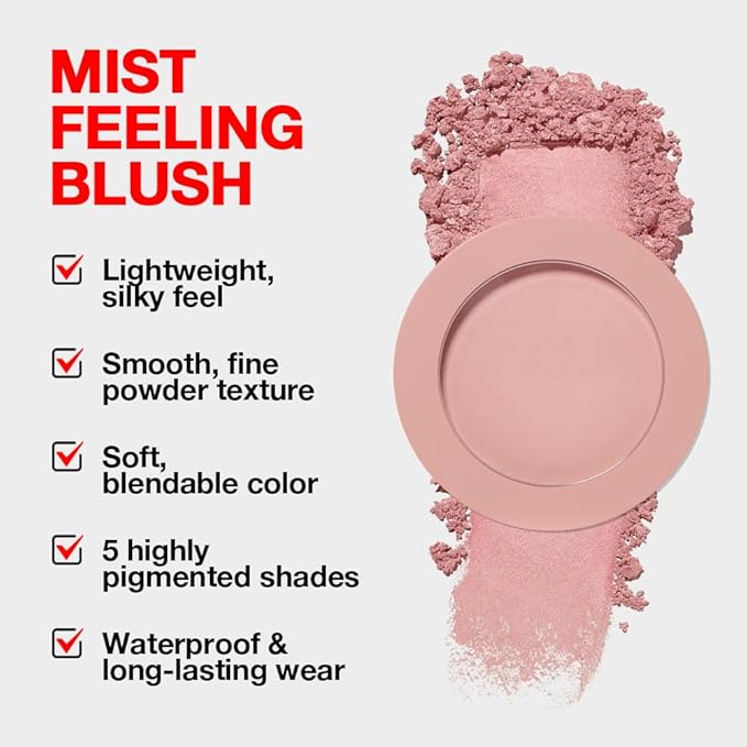 Blush for Cheeks, Lightweight, Fade and Transfer-Resistant, Effortless Matte - Image 5