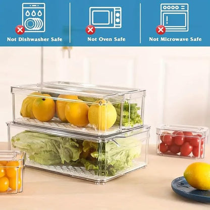 INNOVATIVE LIFE 14 Pack Refrigerator Organizers and Storage, Stackable Fridge - Image 7