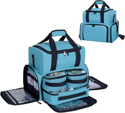 Large Makeup Cosmetic Bag with 3 Removable Case and 2 Removable Dividers Double by UOZL