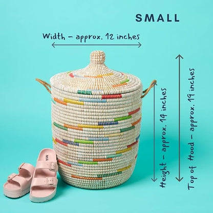 Tall Large Decorative Wicker Storage Basket - Image 8
