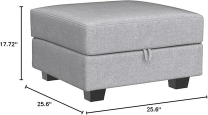 HONBAY Square Ottoman Module for Modular Sofa Couch, Square Ottoman - Image 3