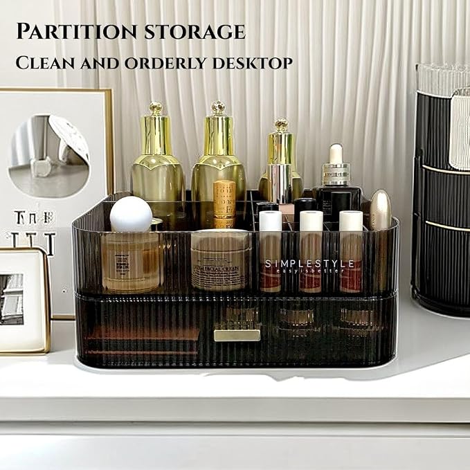 Makeup Organizer with Drawers Stackable Skincare Cosmetic Makeup organization - Image 4