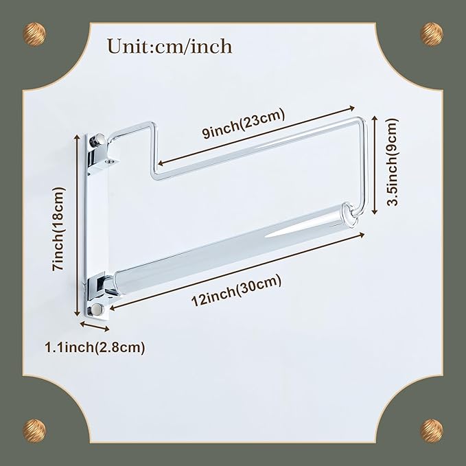 NEWRAIN Chrome Clothes Drying Rack, Wall Mounted Swing Arm Hanger - Image 6
