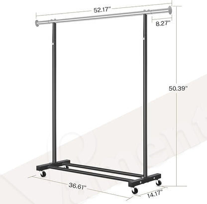 VICERII Clothes Rack, 130LB Capacity Heavy Duty Clothing Rack - Image 5