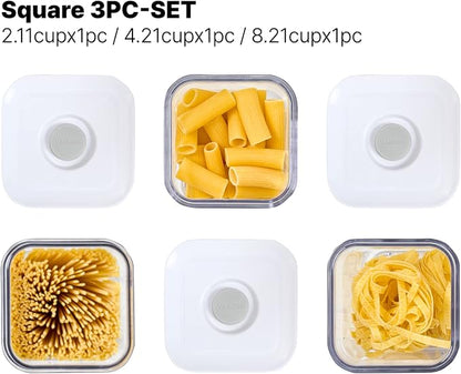 VAKUEN Premium Airtight Food Storage Containers, Square-S 3PC-SET, Smart - Image 8