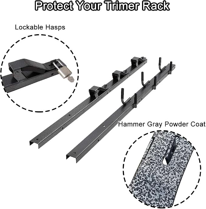ELITEWILL 3 Place Weedeater Rack and 2 Place Backpack Blower Rack - Image 3