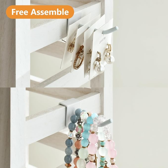 Ikee Design Free Assemble 2 Pcs Set Wooden Jewelry Display Rack - Image 9