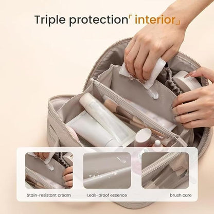 2026 Travel Makeup Bag for Women – 180° Lay-Flat Puffy Cosmetic Organizer - Image 6