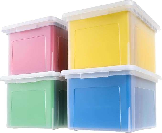 IRIS USA File Box, Plastic File Organizer - Image 2