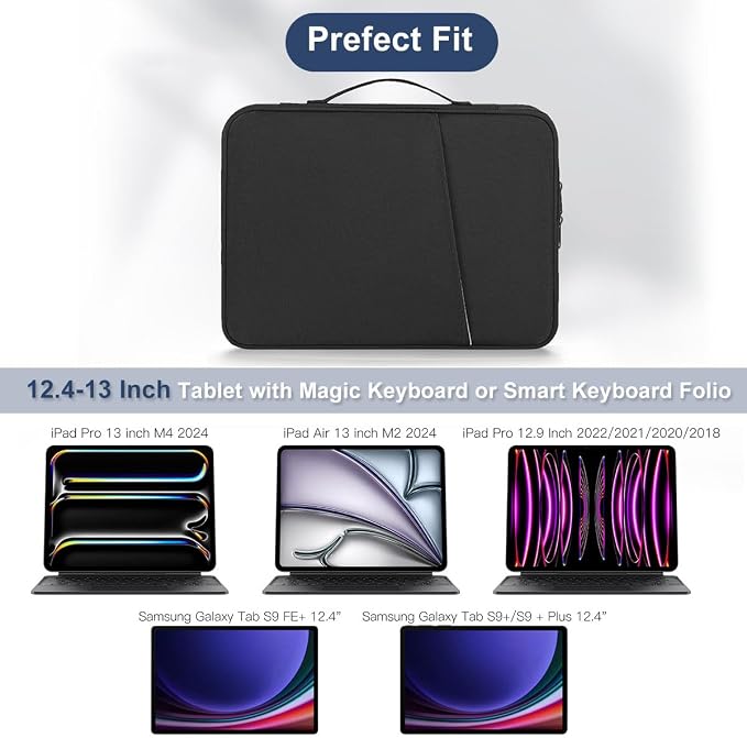 12-12.9 Inch Tablet Sleeve Bag for 12.4" Samsung Galaxy Tab S10+ S9+ - Image 3