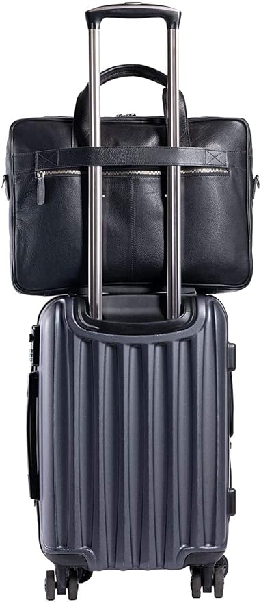 Leather briefcase 18 Inch Laptop Messenger Bags - Image 2