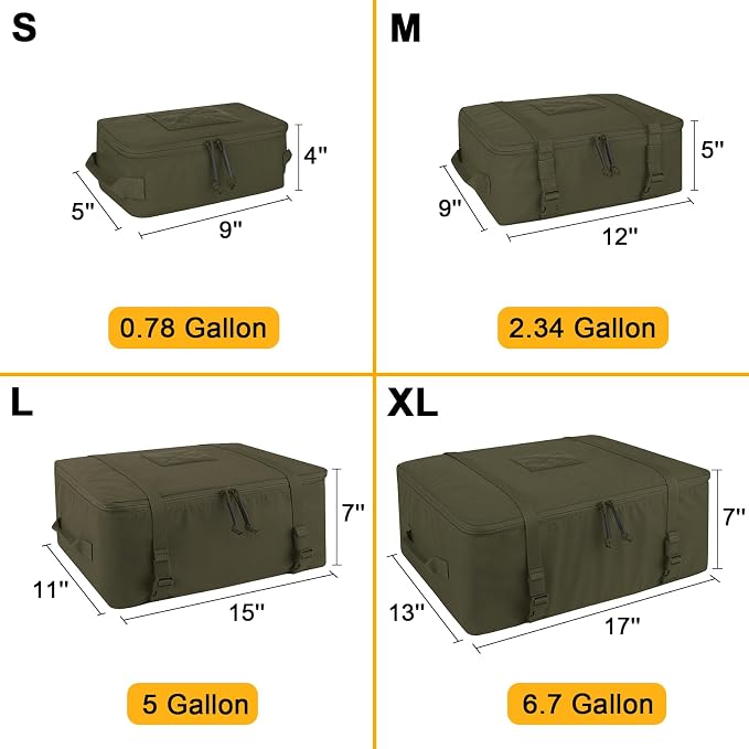 PETAC GEAR 4 PCS Tactical Modular Packing Cubes - Image 3