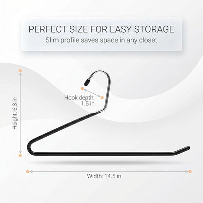 Open Ended Pants Hangers Non Slip – 40 Pack Metal Pant Hangers - Image 2