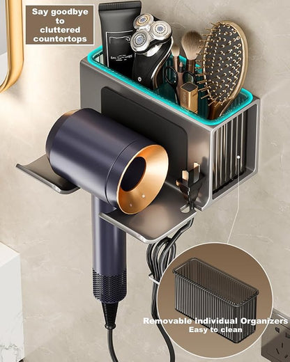 Hair Dryer Holder Wall Mounted, - Image 2