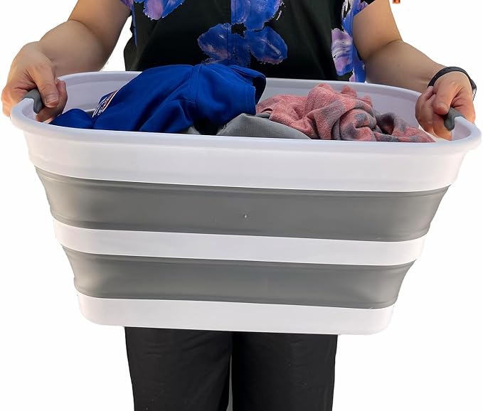 SAMMART Collapsible Plastic Laundry Basket - Image 7