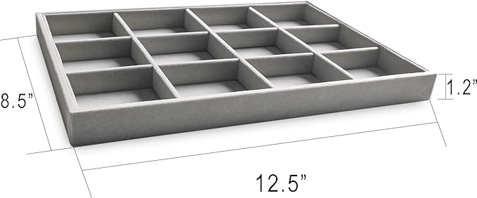 Frebeauty Stackable Velvet Jewelry Organizer Trays - Image 2