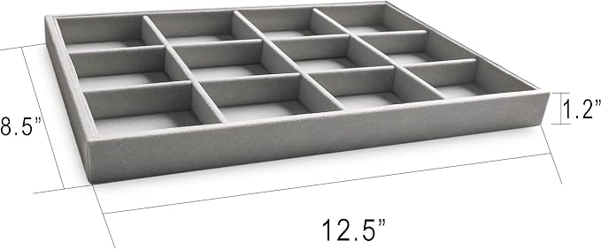 Frebeauty Stackable Velvet Jewelry Organizer Trays - Image 2