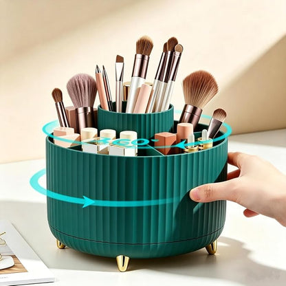 360 Degree Rotating Makeup Brush Holder Organizer Detachable Design 5 Slot Make - Image 5