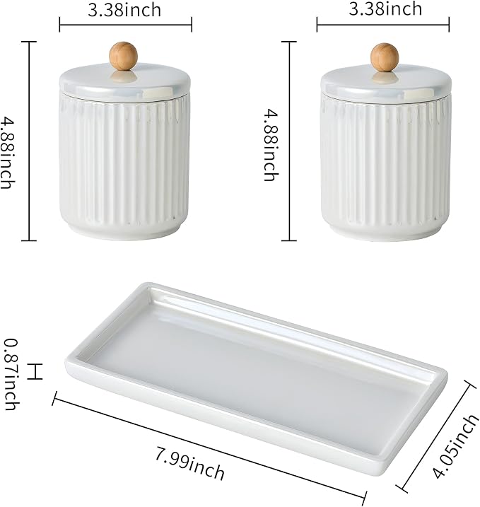 Ceramic Bathroom Canister Set - Image 6