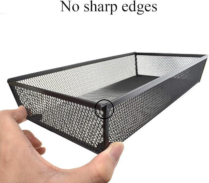 HAHIYO Stackable Mesh Tray Cup 12 x 6 x 2 inches Sturdy Container - Image 6