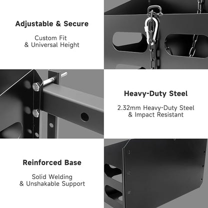 Jerry Gas Cans Holder Rack 5 Gallon/20 Liter, Lockable Metal Steel Jerry - Image 3