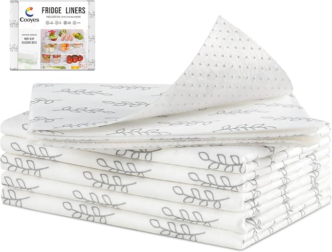 Cooyes Refrigerator Drawer Liners, Premium Absorbent Fridge bin Liners Non-Slip by Cooyes