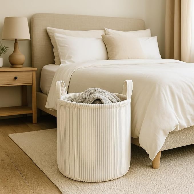PUTSKA Blanket Basket – Round Storage - Image 4